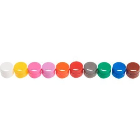 CELLTREAT SCIENTIFIC PRODUCTS CELLTREAT Cap Insert for CF Cryogenic Vial, Assorted Colors, Non-Sterile, Polypropylene, 500PK 229940